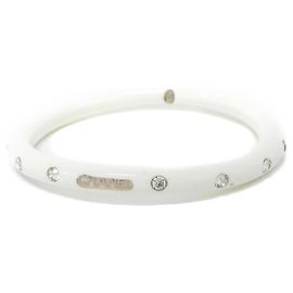Brazalete rígido blanco Chanel Blanco