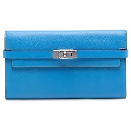 Cartera Longa Kelly en Epsom Azul Hermès Azul