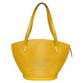 Bolsa tote de couro Epi Louis Vuitton Amarelo