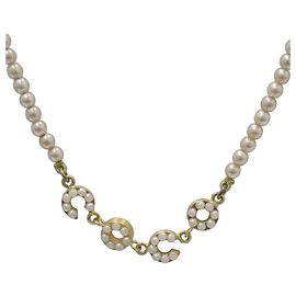 Collana di Perle Placcata Oro Chanel Altro