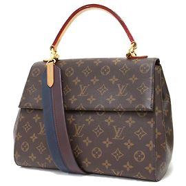 Sac à main Louis Vuitton Monogram Cluny BB Marron Bordeaux Bleu Marine