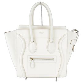 Céline Borsa tote mini Luggage Celine bianca Bianco