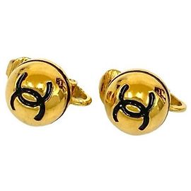 Boucles d'oreilles clips en plaqué or Chanel Coco Mark Doré