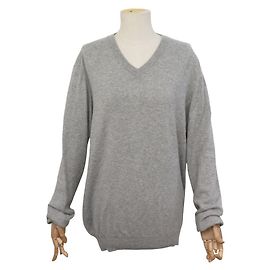 Hermès NEUF PULL HERMES COL V EN CACHEMIRE GRIS XXL 60 HOMME CASHMERE SWEATER Gris