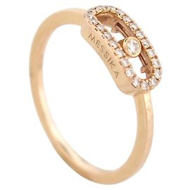 MESSIKA MOVE UNO SEMI PAVEE 04705-PG 18K ROSE GOLD & DIAMONDS T47 RING Golden