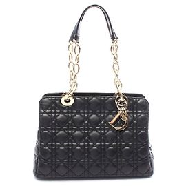 Sac cabas en cuir Lady Dior Noir
