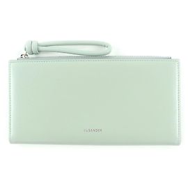 Jil Sander Logo Leder Langbörse Grün