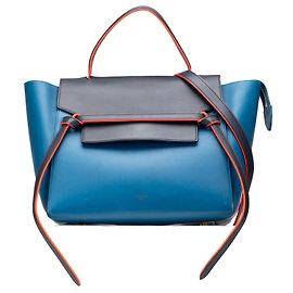Céline Bolsa de cinto Celine Mini Tricolor em couro de bezerro liso Azul
