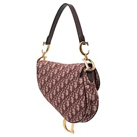 Dior-Dior Oblique Canvas Saddle Bag-Red