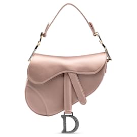 Dior-Dior Mini Satin Crystal Embellished Saddle Bag-Pink