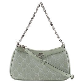 Bolsa de Ombro Gucci Ophidia GG em Lona Verde