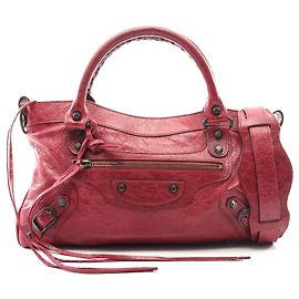 Balenciaga Die Erste Lederhandtasche Rot Rot