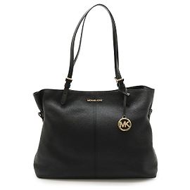 Bolsa tote de couro Michael Kors preta Preto