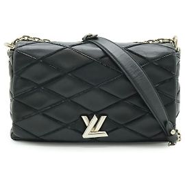 Sac en cuir GO-14MM avec chaîne Louis Vuitton Noir