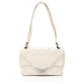 Chanel Lambskin Envelope Shoulder Bag White
