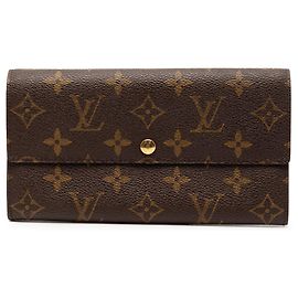 Louis Vuitton Monogram Sarah Lange Brieftasche Braun