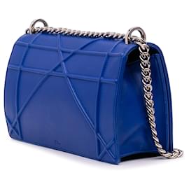 Dior-Dior Medium Lambskin Diorama Flap-Blue