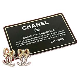 Pendientes de cinta con el logo Coco de Chanel Plata Metálico