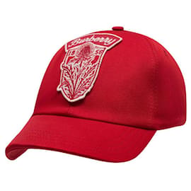 Cappello - Burberry - Cotone - Rosso Rosso
