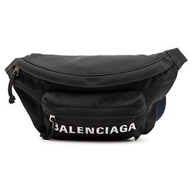 Borsa a cintura in nylon con logo Balenciaga Nero