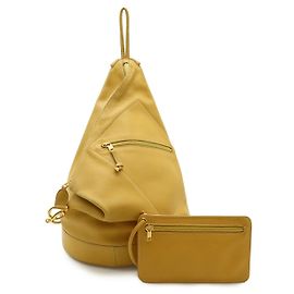 Loewe Anton Leder-Rucksack Gelb