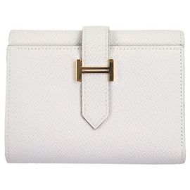 Hermès Béarn Epsom Leather Tri-fold Wallet Brown Beige
