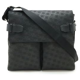 Alfred Dunhill Dunhill D8 Leather Shoulder Bag Black Black