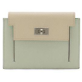 Porta-moedas compacto Kelly da Hermès Verde