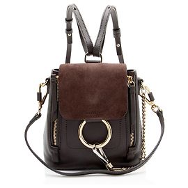 Chloé Chloe Calfskin Mini Faye Backpack Red