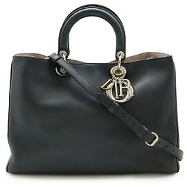Dior Leather Diorissimo Tote Bag Black