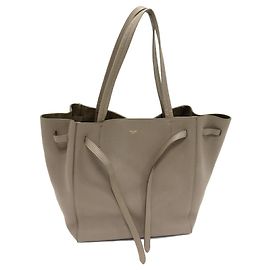 Céline Bolsa Tote Cabas Phantom Small em couro de bezerro Celine Cinza