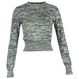 Suéter cropped mesclado em algodão cinza da Victoria Beckham Cinza