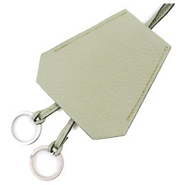 Hermès Clochette Leather Necklace Green