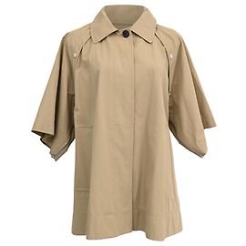 Abrigo Peacoat con Efecto Capa en Algodón Beige Dior Beige