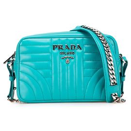 Bolsa de câmera Diagramme em couro macio Prada Azul
