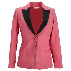 Emilio Pucci Single-Breasted Blazer with Pockets in Pink Wool Pink