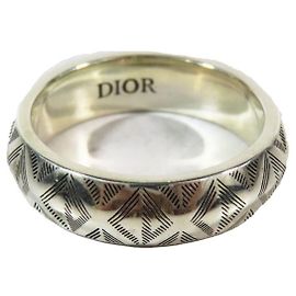 Christian Dior Silver Band Ring Silvery