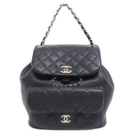 Zaino in pelle di vitello Chanel AS3618 Nero