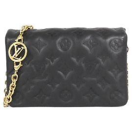 Louis Vuitton Coussin Pochette Coussin Lamb Shoulder Bag Black