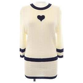 Top de malha Chanel Branco