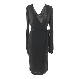 Vestido de seda Gucci Negro