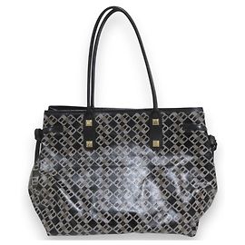 Bally BHASTA PVC Coated Canvas Tote Bag Black