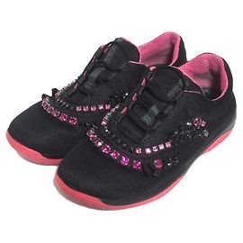 Sneakers in rete Prada Nero Rosa