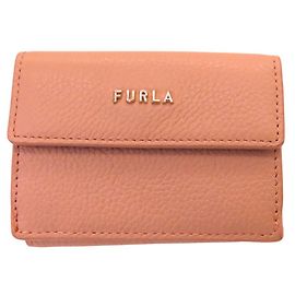 Furla Compact Wallet Leather Wallet Pink Beige