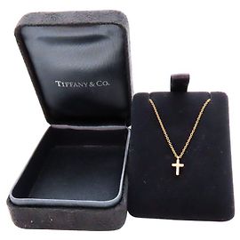 Collier en diamant Metro Cross Au750 de Tiffany & Co. Doré