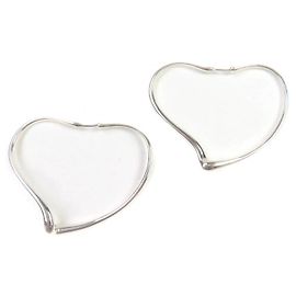 Tiffany & Co Tiffany&Co. Open Heart Silver 925 Earrings Silvery