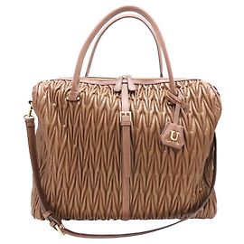 Autre Marque Histoire Mou Julia Synthetic Leather 2way Boston Bag Brown