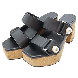Sandali con zeppa in pelle JIMMY CHOO FAYENCE Beige
