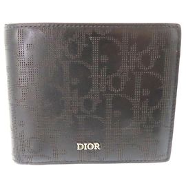 Dior Oblique Galaxy Smooth Leather Bifold Wallet Black