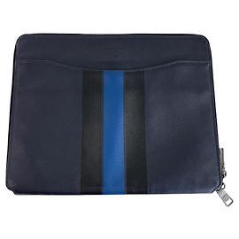 Clutch de couro COACH Azul Azul marinho